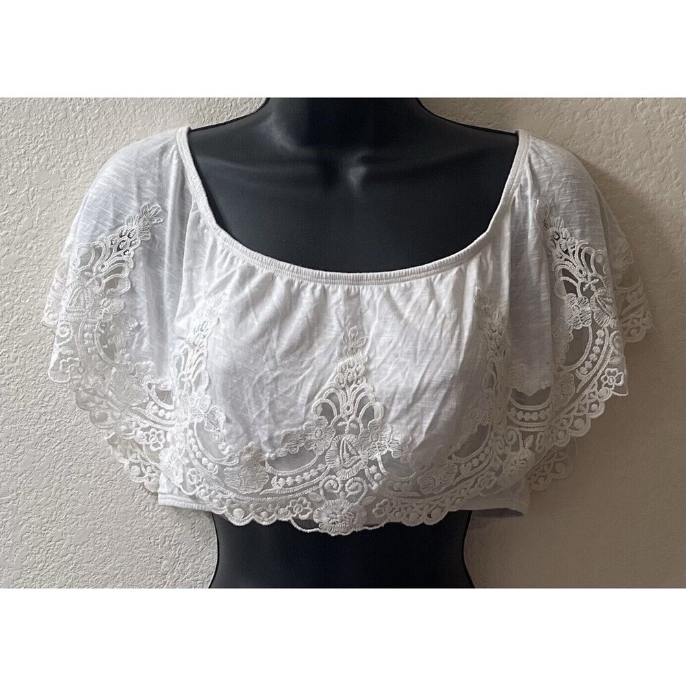 NWT LF Emma & Sam White Lace Bandeau Size Medium